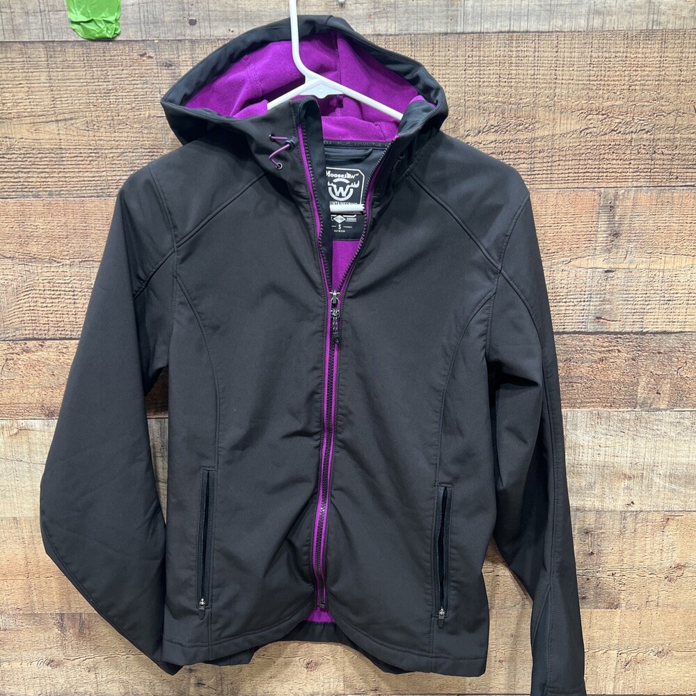 Moosejaw Mountaineering Womens Black Shell Jacket Full Zip Size Small